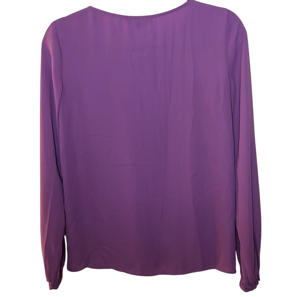 Banana Republic Women Purple Long Sleeve Blouse Size XS - Picture 8 of 8